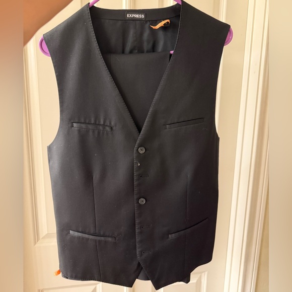 Express Men's Classic Black Suit Vest